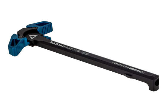 Radian Weapons Raptor Ambi Charging handle features large blue anodized latches